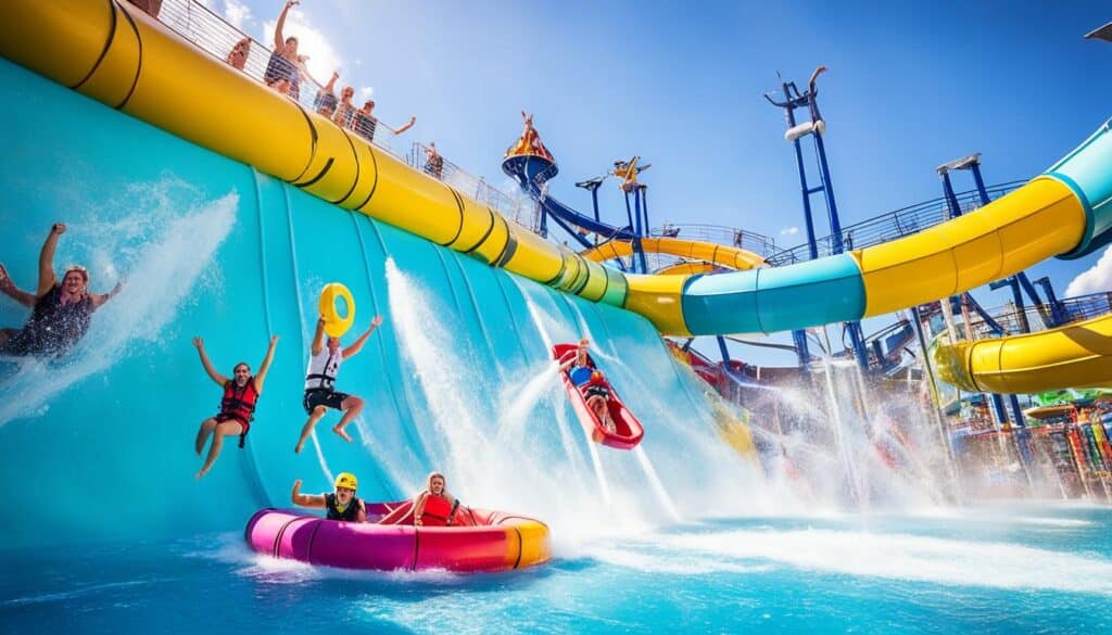 Action im Aqua Park