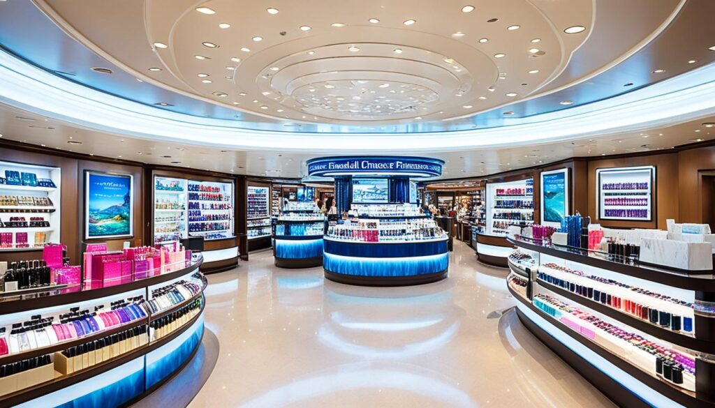 Duty-Free Shopping auf der Emerald Princess