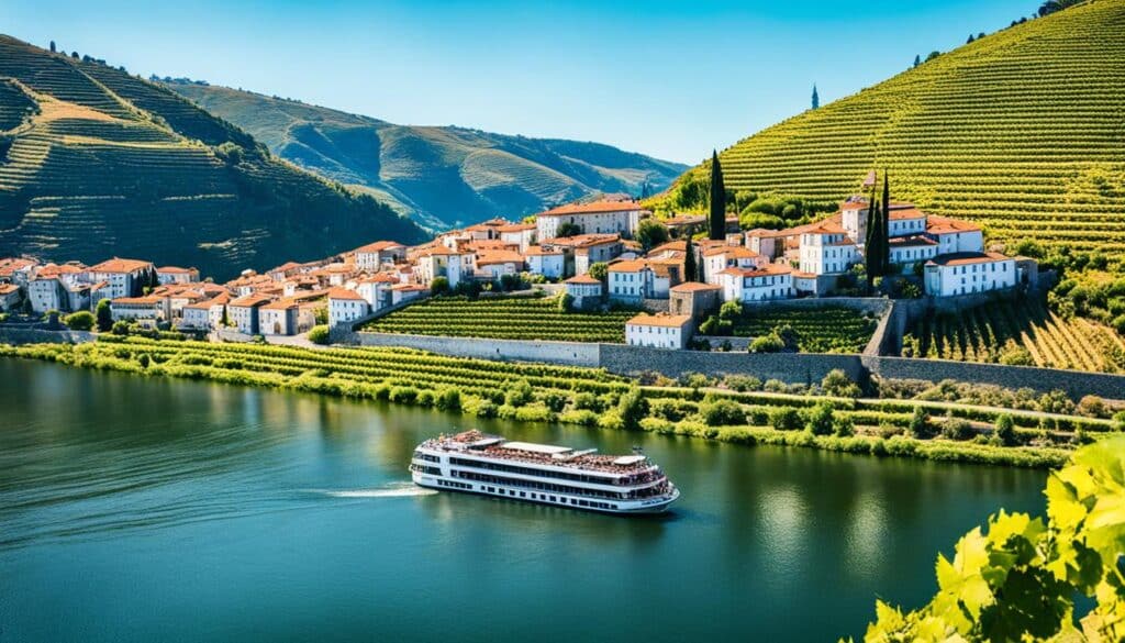 Flusslandschaften während der Douro-Kreuzfahrt