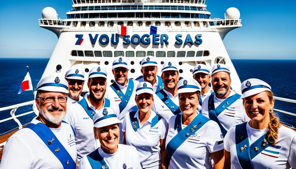 Internationale Crew der Seven Seas Voyager