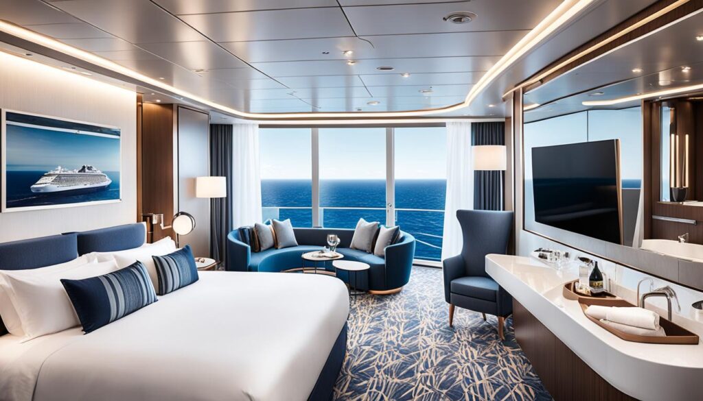 Luxuriöse Suite auf der MSC Meraviglia