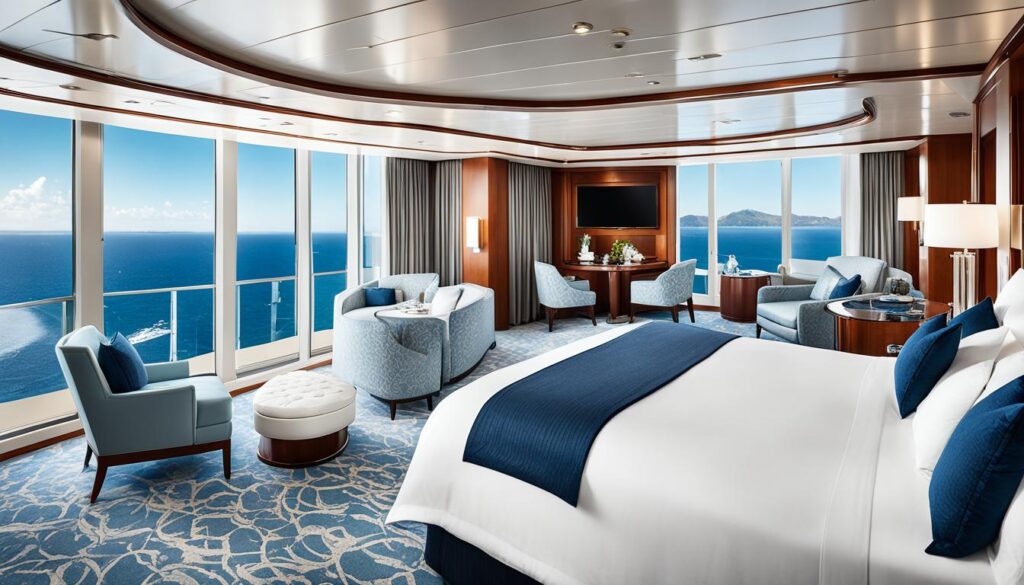 Luxuriöse Suite auf der Seven Seas Mariner