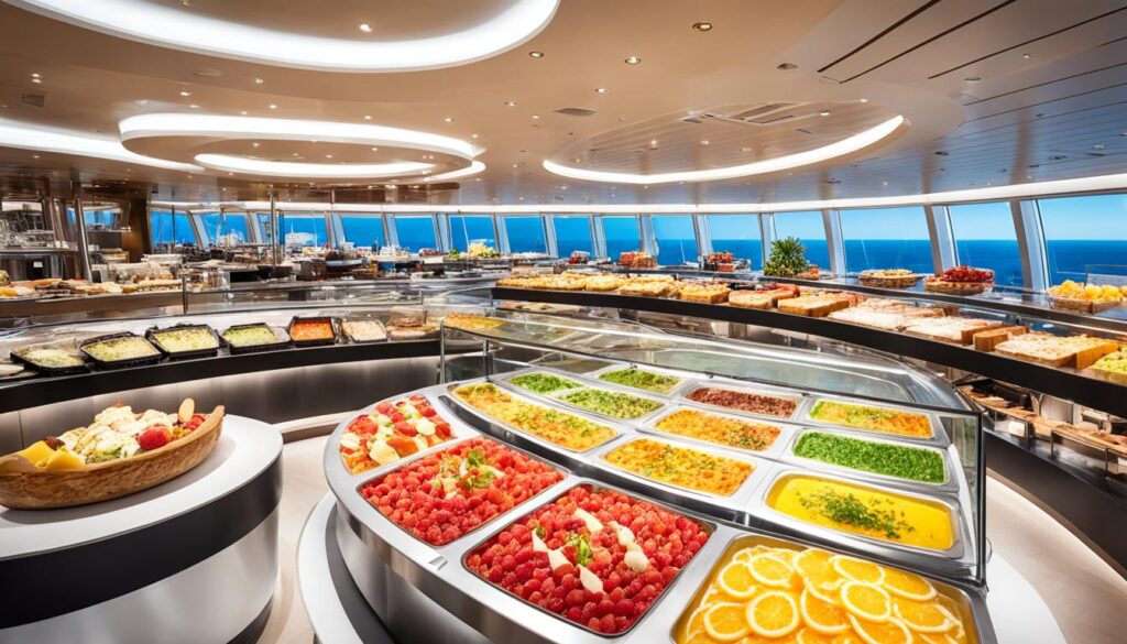 Marketplace Buffet auf der MSC Bellissima